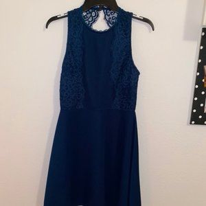 Dark teal cocktail dress